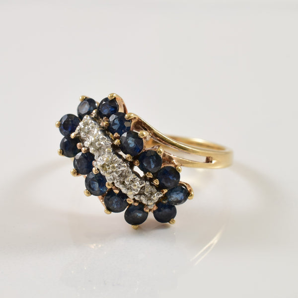 Sapphire & Diamond Bypass Ring | 1.50ctw, 0.03ctw | SZ 9 |