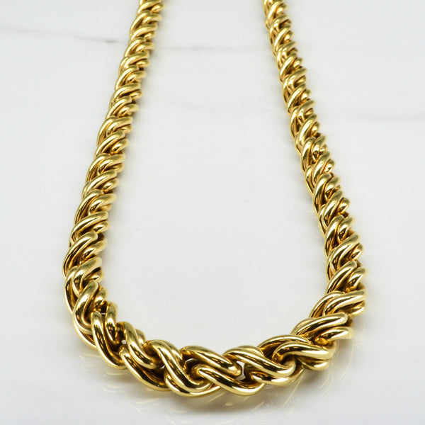 Birks' Hollow Yellow Gold Chain Necklace | 17