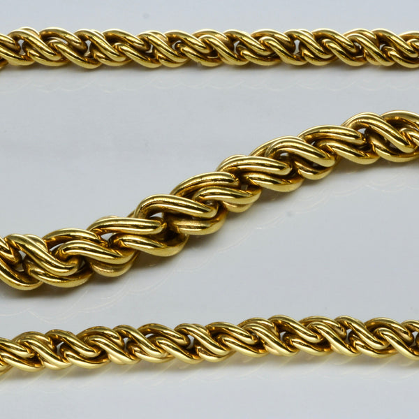 Birks' Hollow Yellow Gold Chain Necklace | 17