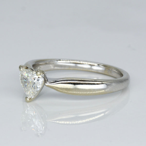Bespoke' Heart Cut Diamond Solitaire Engagement Ring | SZ 7 |