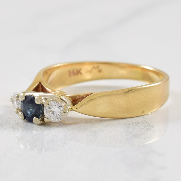 Sapphire & Diamond Cathedral Ring | 0.17ct, 0.12ctw | SZ 4.75 |