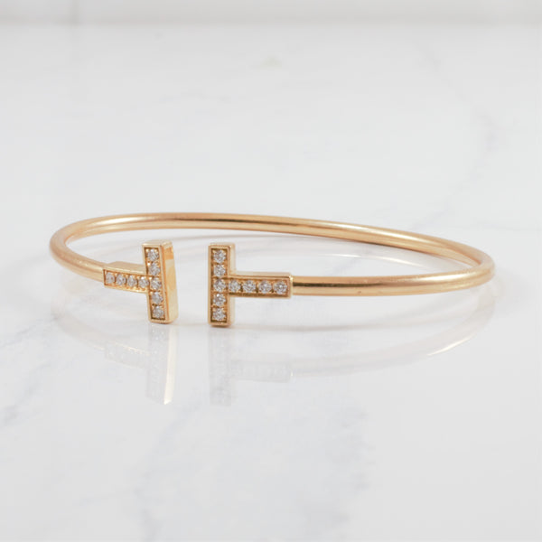 Tiffany & Co.' Tiffany T Diamond Wire Bracelet | 0.27ctw | 7