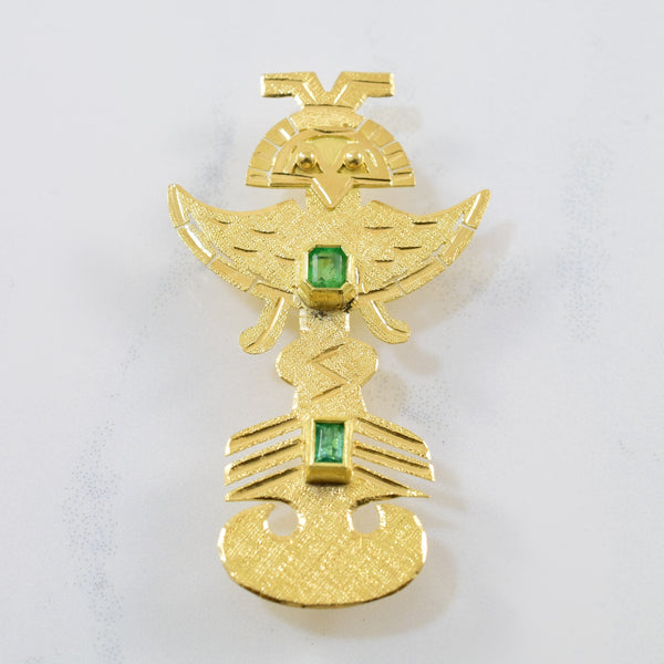 Aztec Emerald Convertible Pendant & Brooch | 0.58ctw |