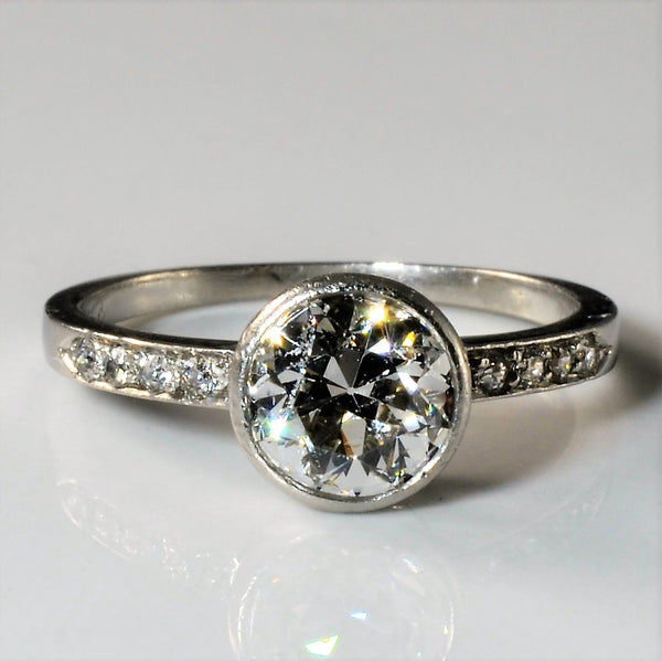 Art Deco Bezel Set Engagement Ring | 1.33ctw | SZ 5.75 |