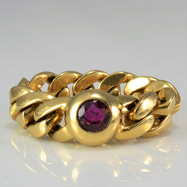 Chain Link Ruby Ring | SZ 5 |
