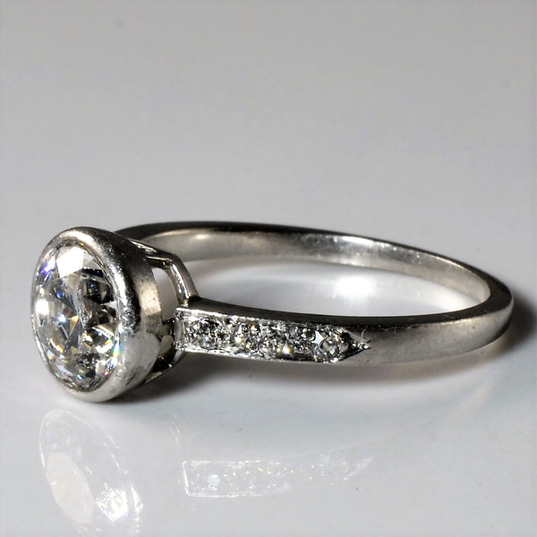 Art Deco Bezel Set Engagement Ring | 1.33ctw | SZ 5.75 |