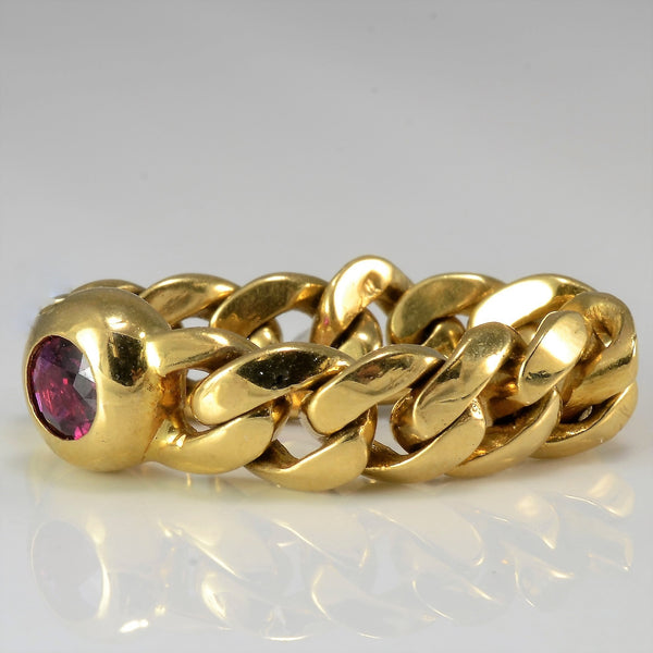 Chain Link Ruby Ring | SZ 5 |
