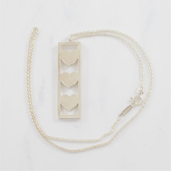 Tiffany & Co.' Triple Heart Bar Necklace | SZ 16
