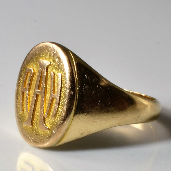 Birks' Initial 'RAH' Signet Ring | SZ 2.75 |