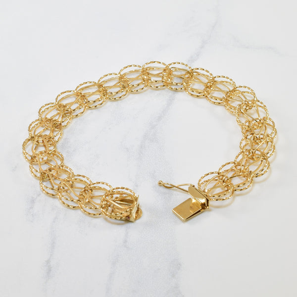 10k Yellow Gold Charm Bracelet | 7