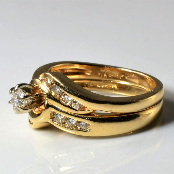 Bypass Diamond Engagement Ring Set | 0.33ctw | SZ 5 |