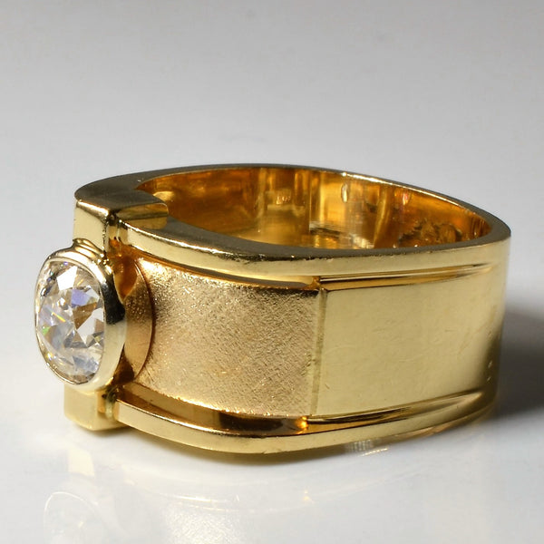 Birks' Custom Bezel Set Old Mine Diamond Ring | 1.31ct | SZ 7 |