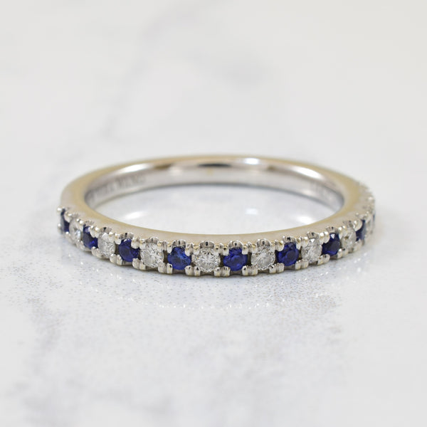 Vera Wang' Alternating Sapphire & Diamond Band | 0.20ctw, 0.13ctw | SZ 6.5 |