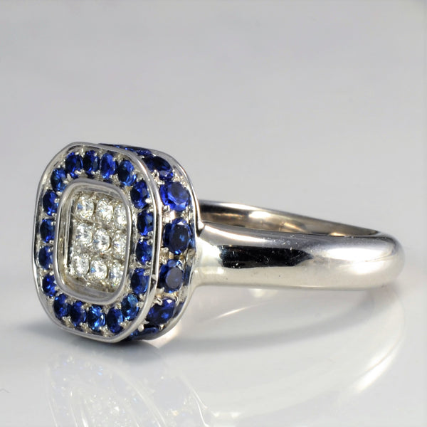 BIRKS Cluster Set Diamond & Sapphire Ring | 0.13 ctw, SZ 5.25 |