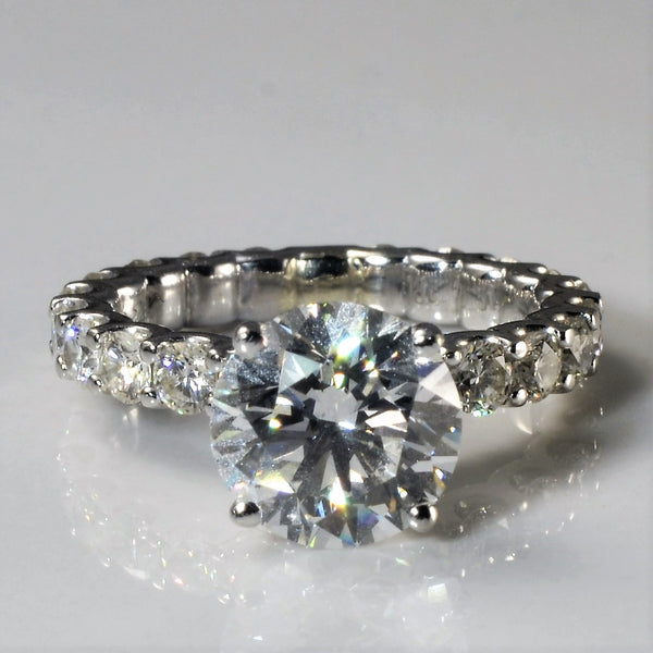 GIA Diamond Eternity Engagement Ring | 3.62ctw | SZ 4 |