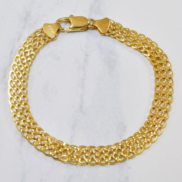 10k Fancy Chain Bracelet | 7
