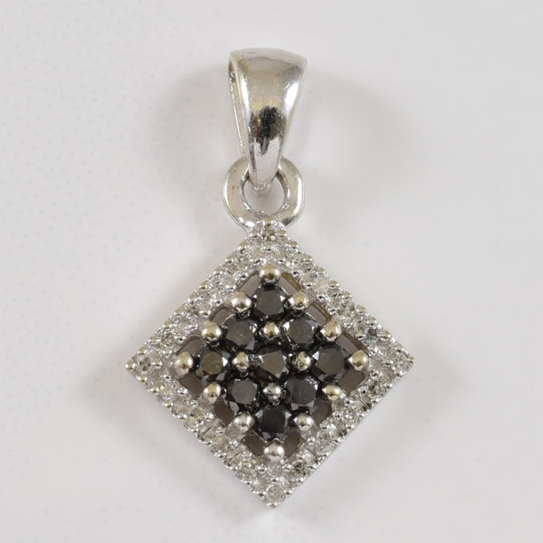 Grid Set Diamond & Sapphire Pendant | 0.07ctw, 0.18ctw |