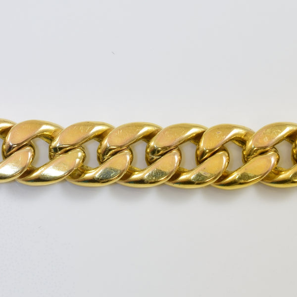 10k Yellow Gold Curb Chain Bracelet | 9