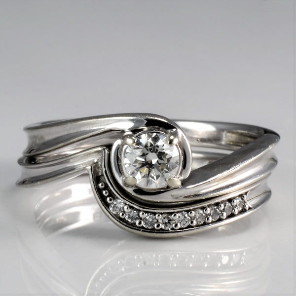 Bypass Diamond Wedding Ring Set | 0.25 ctw, SZ 5 |