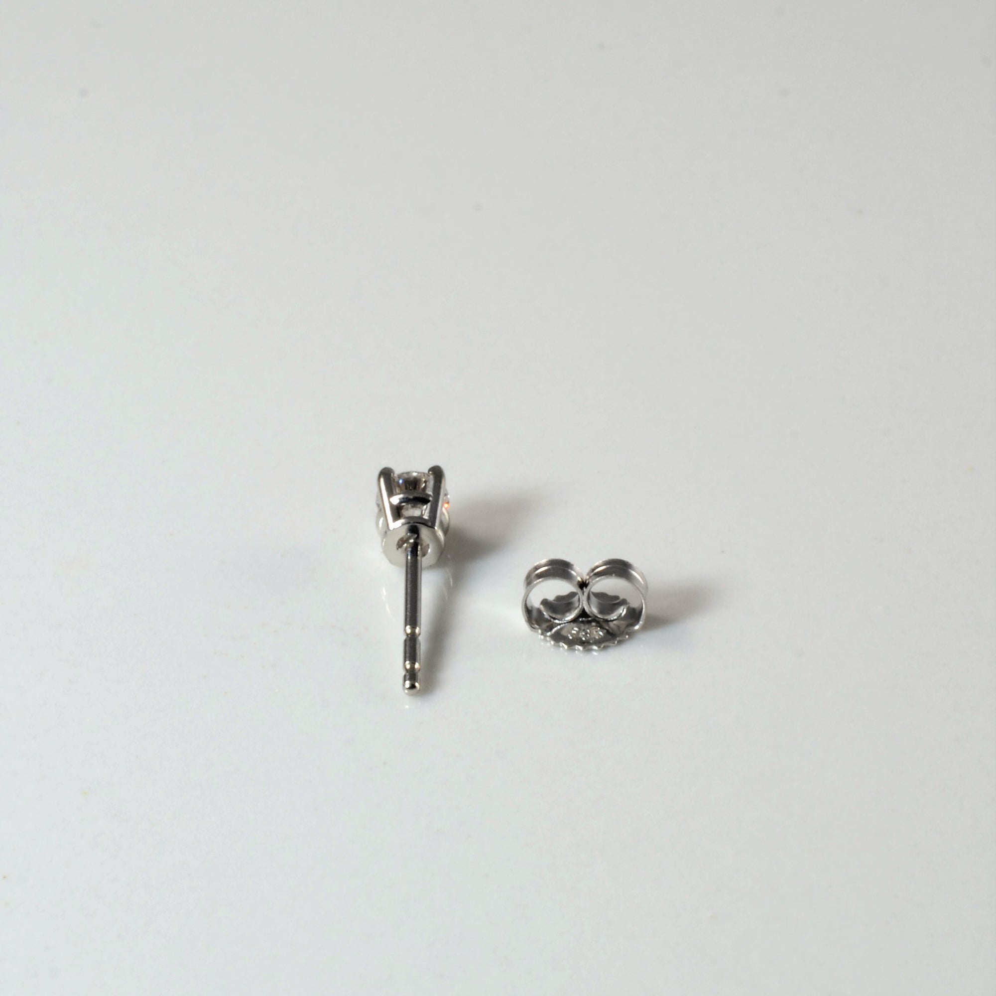 'Bespoke' Classic Solitaire Diamond Stud Earrings | White Gold | Est. 0.25ctw |