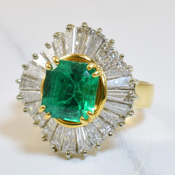 Brinkhaus' Emerald & Diamond Ballerina Ring | 3.00ct, 1.68ctw | SZ 7 |