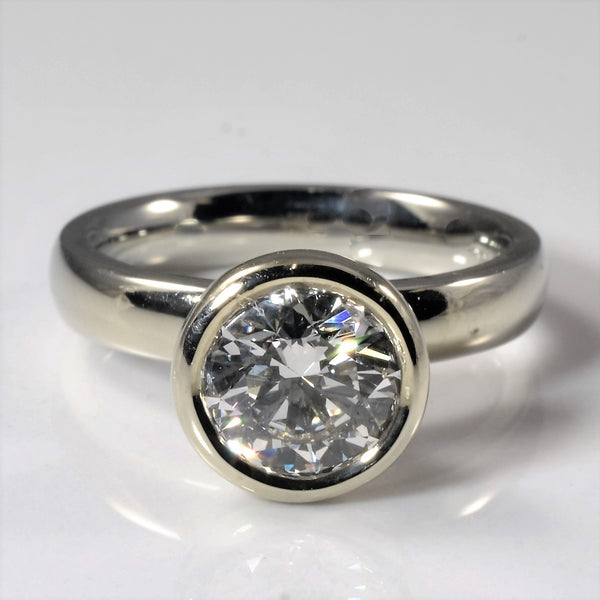 Raised Bezel Diamond Engagement Ring | 1.51ct | SZ 5 |