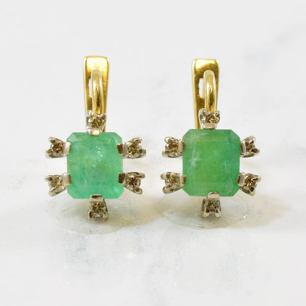 Emerald & Diamond Drop Earrings | 0.24ctw, 2.20ctw |