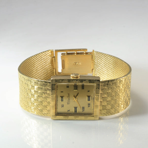 Lucien Piccard' Square Dial Gold Watch | 7