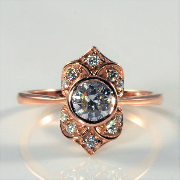 Bespoke' Bezel Set Diamond Engagement Ring | 0.93ctw | SZ 7.5 |