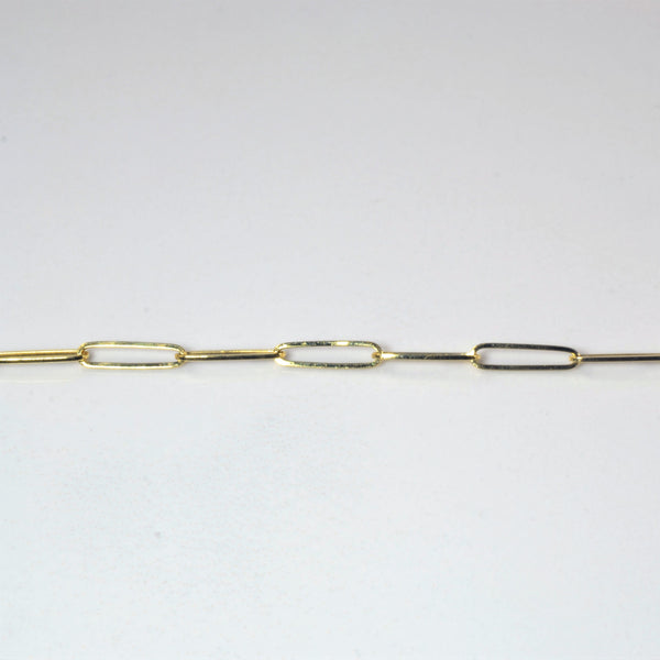 Bespoke' Yellow Gold Paperclip Chain Bracelet | 7