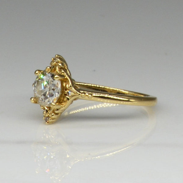 Bespoke' Pale Champagne Old Mine Diamond Ring | 0.86ctw | SZ 7.25 |