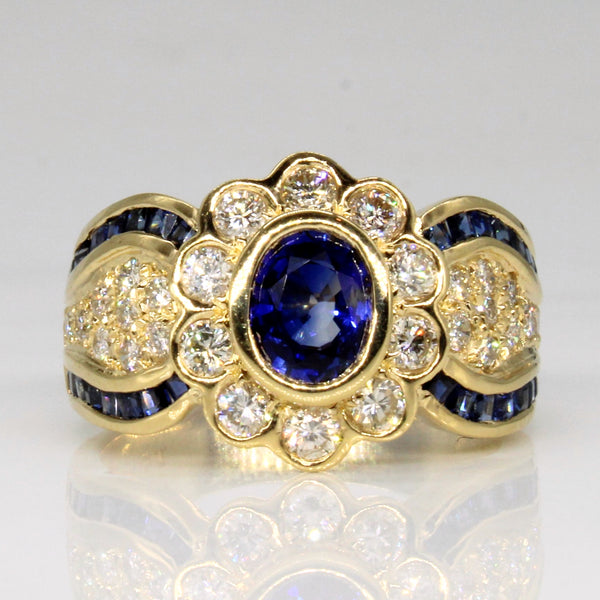Sapphire & Diamond Cocktail Ring | 1.58ctw, 0.81ctw | SZ 6.5 |