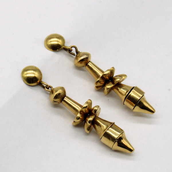 17k Yellow Gold Drop Earrings