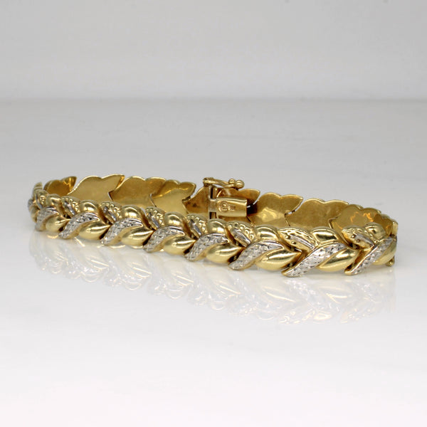 10k Two Tone Gold Bracelet | 7