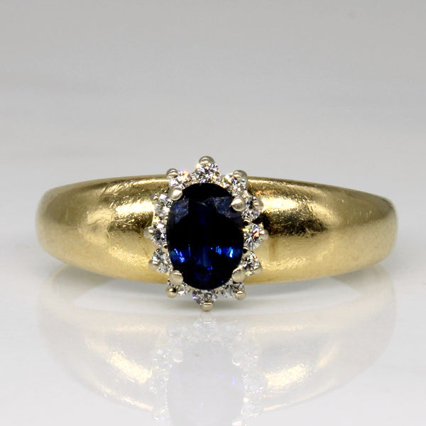 Birks' Tapered Sapphire & Diamond Ring | 0.45ct, 0.10ctw | SZ 9.25 |