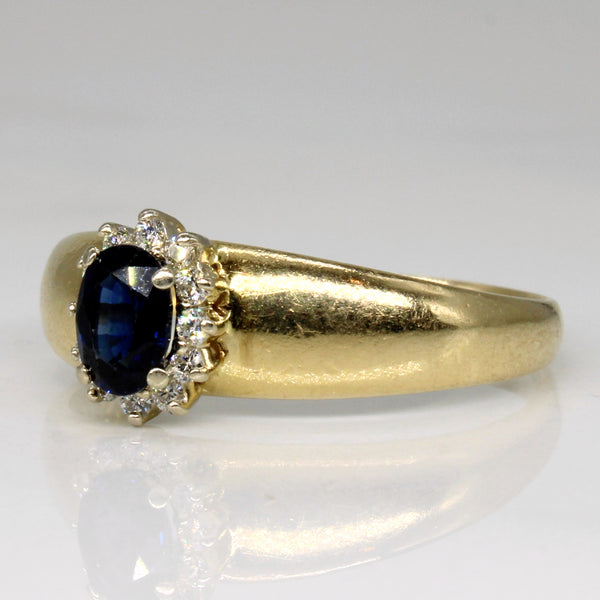 Birks' Tapered Sapphire & Diamond Ring | 0.45ct, 0.10ctw | SZ 9.25 |