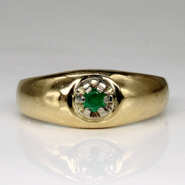Tapered Emerald Ring | 0.08ct | SZ 10 |