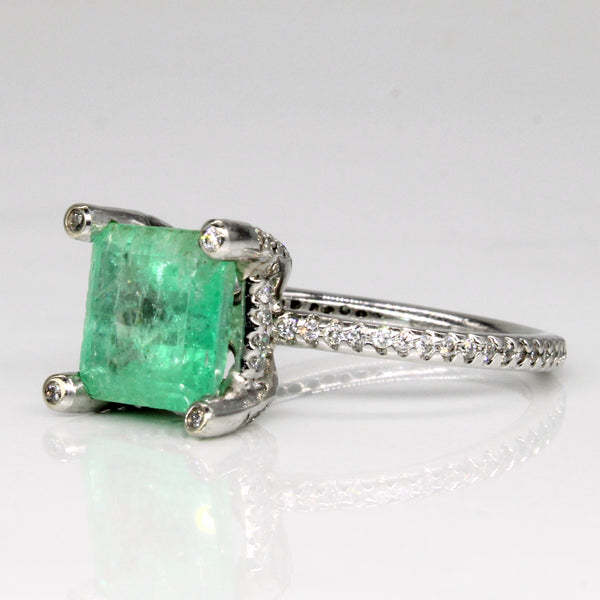 Emerald & Diamond Cocktail Ring | 2.50ct, 0.36ctw | SZ 6.25 |