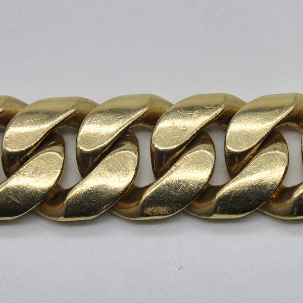 Yellow Gold Cuban Link Bracelet | 9.25