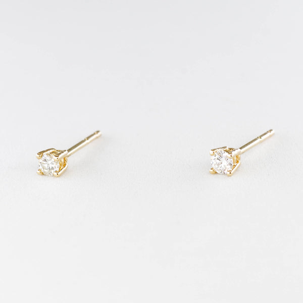 100 Ways Yellow Gold Diamond Small Studs | 1/8 ctw |