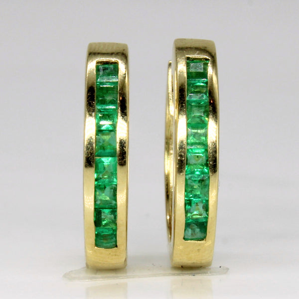 Emerald Hoop Earrings | 0.80ctw |