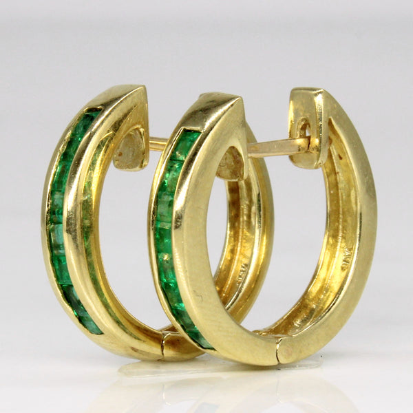 Emerald Hoop Earrings | 0.80ctw |