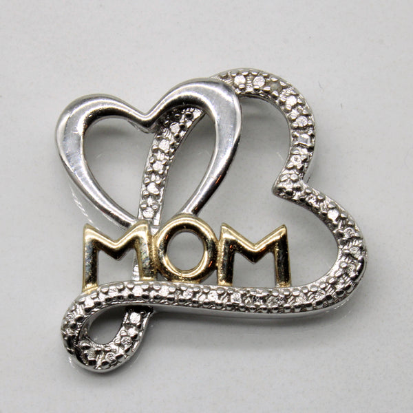 Diamond 'Mom' Heart Pendant | 0.01ct |