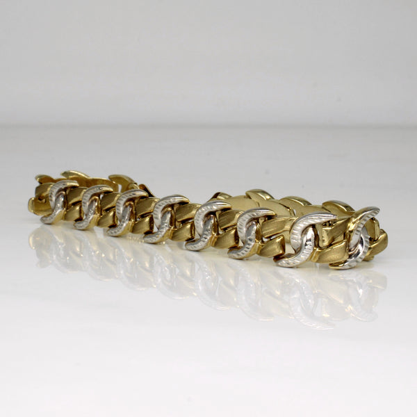 10k Two Tone Gold Bracelet | 7.25