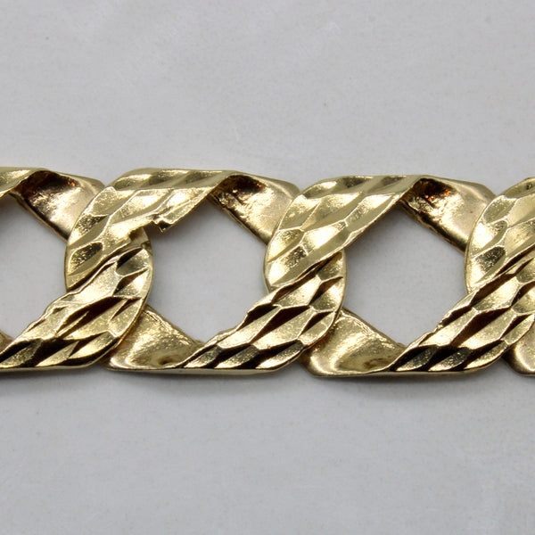 10k Yellow Gold Curb Link Bracelet | 8.5