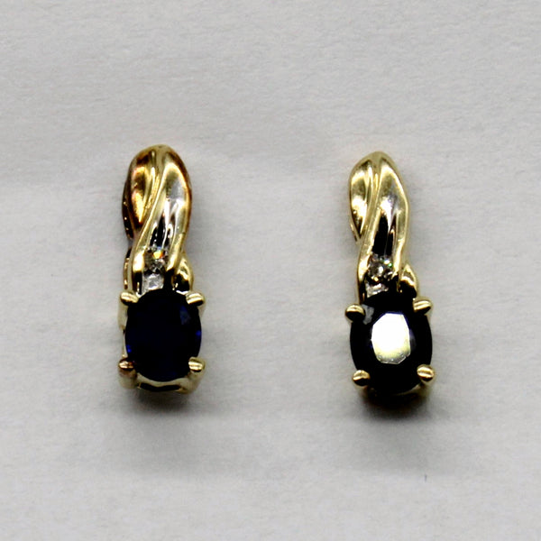 Sapphire & Diamond Earrings | 0.26ctw, 0.01ctw |