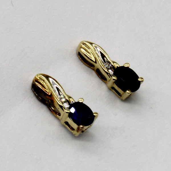 Sapphire & Diamond Earrings | 0.26ctw, 0.01ctw |