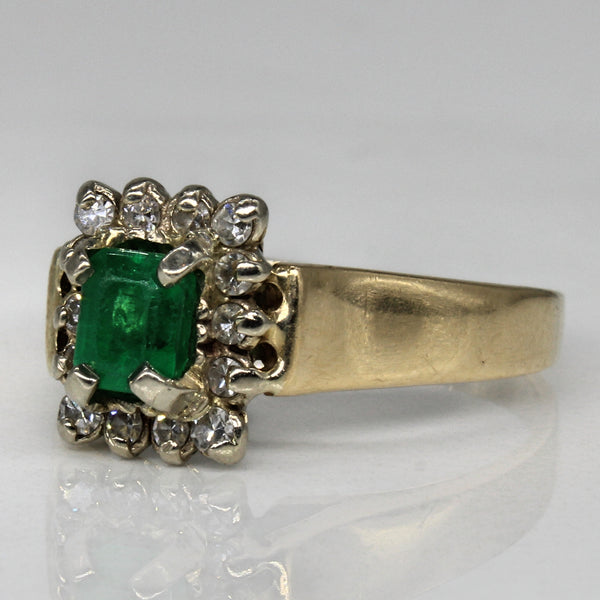 Emerald & Diamond Cocktail Ring | 0.51ct, 0.21ctw | SZ 7.75 |
