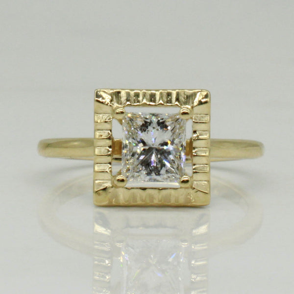 Bespoke' Princess Diamond Inset Solitaire Ring | 1.05ct | SZ 7.5 |