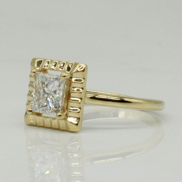 Bespoke' Princess Diamond Inset Solitaire Ring | 1.05ct | SZ 7.5 |